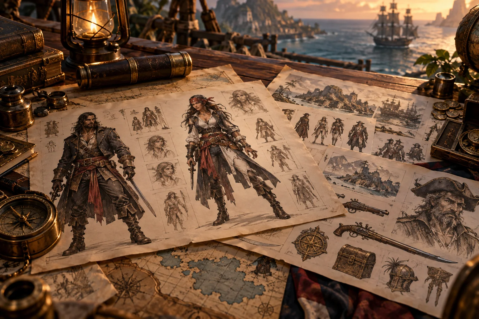 Painel de desenvolvimento de personagens